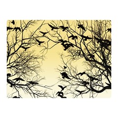 Crow Flock  Double Sided Flano Blanket (mini)  by Valentinaart