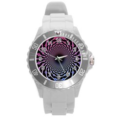 Spider Web Round Plastic Sport Watch (l) by BangZart