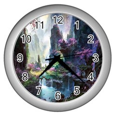 Fantastic World Fantasy Painting Wall Clocks (silver)  by BangZart