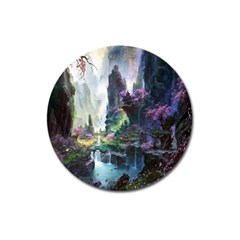 Fantastic World Fantasy Painting Magnet 3  (round) by BangZart