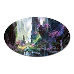 Fantastic World Fantasy Painting Oval Magnet by BangZart