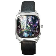 Fantastic World Fantasy Painting Square Metal Watch by BangZart