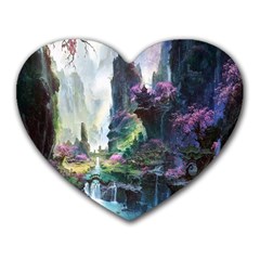 Fantastic World Fantasy Painting Heart Mousepads by BangZart