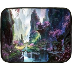 Fantastic World Fantasy Painting Double Sided Fleece Blanket (mini)  by BangZart