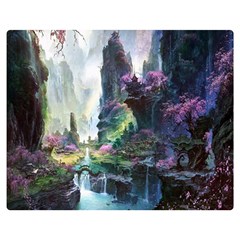 Fantastic World Fantasy Painting Double Sided Flano Blanket (medium)  by BangZart