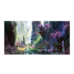 Fantastic World Fantasy Painting Satin Wrap by BangZart