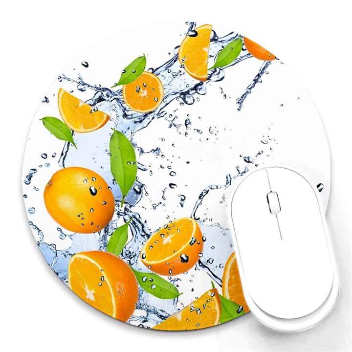 Fruits Water Vegetables Food Round Mousepads