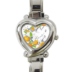 Fruits Water Vegetables Food Heart Italian Charm Watch by BangZart