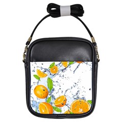 Fruits Water Vegetables Food Girls Sling Bags by BangZart