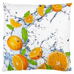 Fruits Water Vegetables Food Large Flano Cushion Case (two Sides)