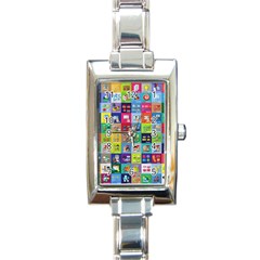 Exquisite Icons Collection Vector Rectangle Italian Charm Watch by BangZart