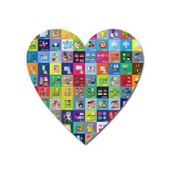 Exquisite Icons Collection Vector Heart Magnet