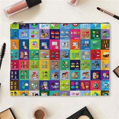 Exquisite Icons Collection Vector Cosmetic Bag (xl) by BangZart