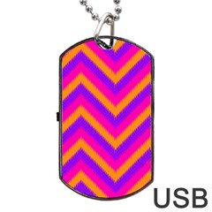 Chevron Dog Tag Usb Flash (two Sides) by BangZart