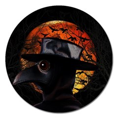 Bird-man  Magnet 5  (round) by Valentinaart