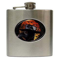 Bird-man  Hip Flask (6 Oz) by Valentinaart