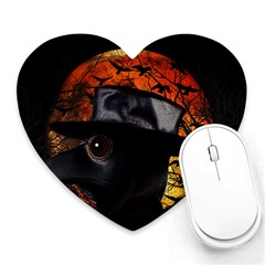 Bird-man  Heart Mousepads by Valentinaart