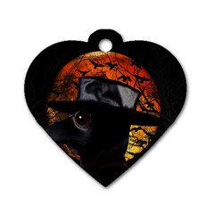 Bird-man  Dog Tag Heart (one Side) by Valentinaart