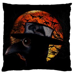 Bird-man  Large Cushion Case (one Side) by Valentinaart