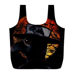 Bird-man  Full Print Recycle Bags (l)  by Valentinaart