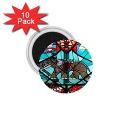 Elephant Stained Glass 1 75  Magnets (10 Pack)  by BangZart