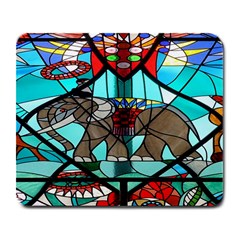 Elephant Stained Glass Large Mousepads by BangZart