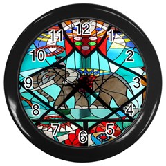 Elephant Stained Glass Wall Clocks (black) by BangZart