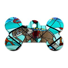 Elephant Stained Glass Dog Tag Bone (one Side) by BangZart