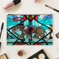 Elephant Stained Glass Cosmetic Bag (large)  by BangZart