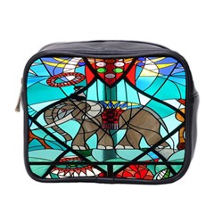 Elephant Stained Glass Mini Toiletries Bag 2-side by BangZart