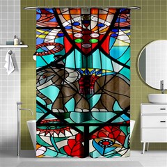 Elephant Stained Glass Shower Curtain 48  X 72  (small)  by BangZart