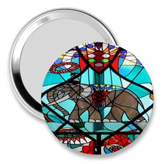 Elephant Stained Glass 3  Handbag Mirrors by BangZart