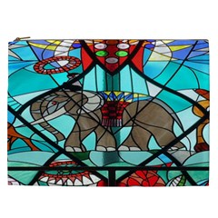 Elephant Stained Glass Cosmetic Bag (xxl)  by BangZart