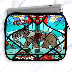 Elephant Stained Glass Apple Ipad 2/3/4 Zipper Cases by BangZart