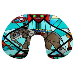 Elephant Stained Glass Travel Neck Pillows by BangZart