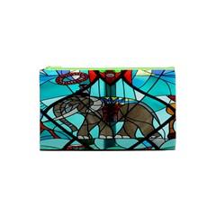 Elephant Stained Glass Cosmetic Bag (xs) by BangZart