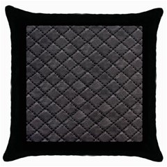 Seamless Leather Texture Pattern Throw Pillow Case (black) by BangZart