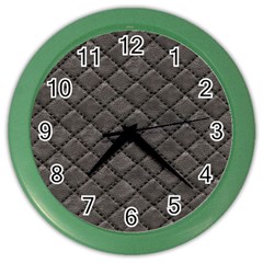 Seamless Leather Texture Pattern Color Wall Clocks by BangZart