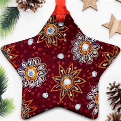 India Traditional Fabric Ornament (star) by BangZart