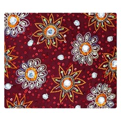 India Traditional Fabric Double Sided Flano Blanket (small)  by BangZart