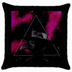 Bird-man  Throw Pillow Case (black) by Valentinaart