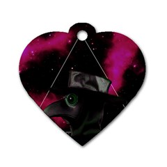 Bird-man  Dog Tag Heart (one Side) by Valentinaart