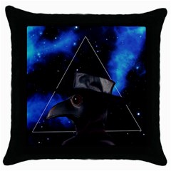 Bird-man  Throw Pillow Case (black) by Valentinaart