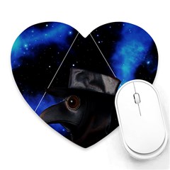 Bird-man  Heart Mousepads by Valentinaart