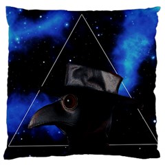 Bird-man  Large Cushion Case (one Side) by Valentinaart