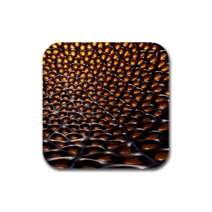 Digital Blasphemy Honeycomb Rubber Square Coaster (4 pack) 