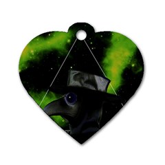 Bird-man  Dog Tag Heart (one Side) by Valentinaart