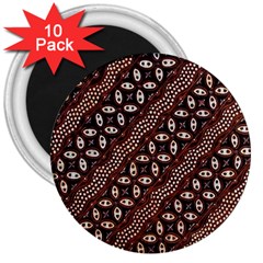 Art Traditional Batik Pattern 3  Magnets (10 Pack)  by BangZart