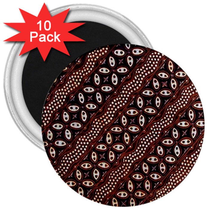 Art Traditional Batik Pattern 3  Magnets (10 pack) 