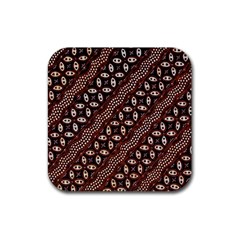 Art Traditional Batik Pattern Rubber Coaster (square)  by BangZart